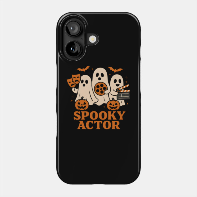 Spooky Actor Ghost Halloween Theater Graphic Gift Phone Case by MakerMind8.2