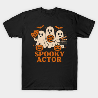 Spooky Actor Ghost Halloween Theater Graphic Gift T-Shirt
