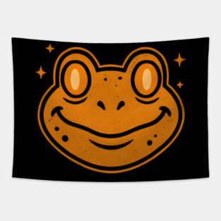 Spooky Frog Face Halloween Artwork Gift Tapestry