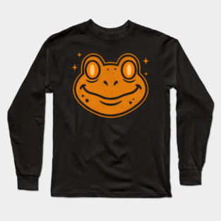 Spooky Frog Face Halloween Artwork Gift Long Sleeve T-Shirt