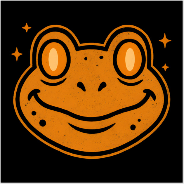 Spooky Frog Face Halloween Artwork Gift Wall Art by MakerMind8.2