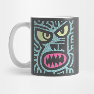 Angry Tiki Monster | Primal Grunge Graphic Mug
