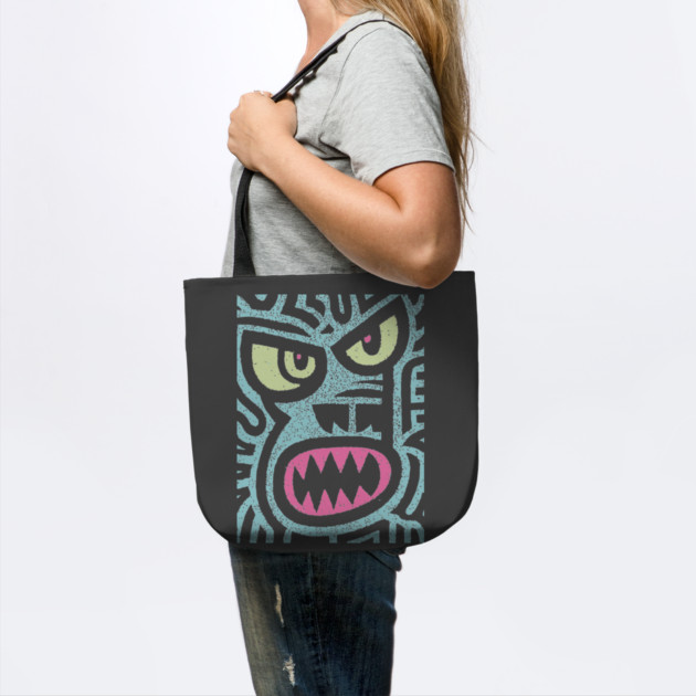 Angry Tiki Monster | Primal Grunge Graphic by TuncGK