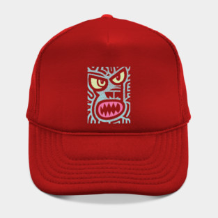Angry Tiki Monster | Primal Grunge Graphic Hat