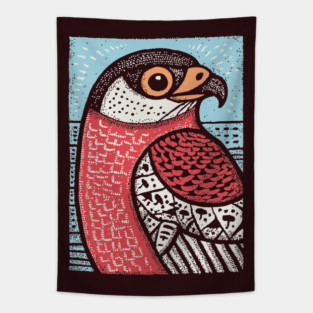 Majestic Hawk Portrait | Horus Inspired Bird of Prey Tapestry