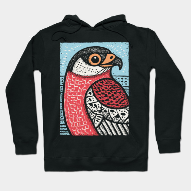 Majestic Hawk Portrait | Horus Inspired Bird of Prey Hoodie by TuncGK