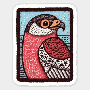 Majestic Hawk Portrait | Horus Inspired Bird of Prey Sticker