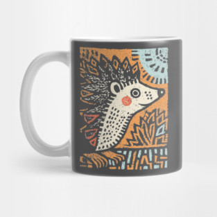 Hedgehog in the Winter Sun | Cozy Hygge Graphic Mug