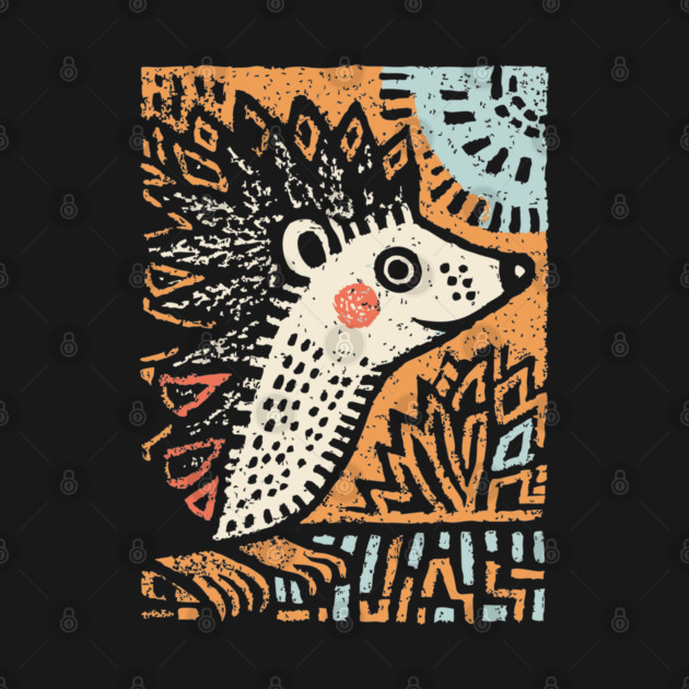 Hedgehog in the Winter Sun | Cozy Hygge Graphic by TuncGK