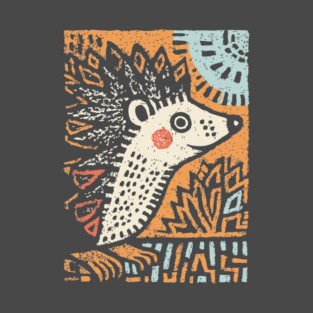 Hedgehog in the Winter Sun | Cozy Hygge Graphic T-Shirt