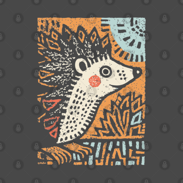 Hedgehog in the Winter Sun | Cozy Hygge Graphic by TuncGK