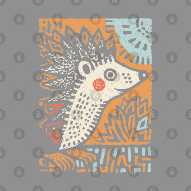 Hedgehog in the Winter Sun | Cozy Hygge Graphic by TuncGK