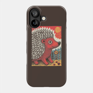 Fiery Hedgehog Spirit | Autumn Forest Creature Phone Case