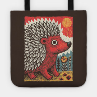 Fiery Hedgehog Spirit | Autumn Forest Creature Tote