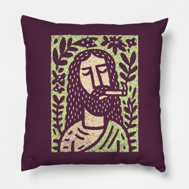 Meditative Jesus | Sacred Herbal Sacrament Pillow by TuncGK