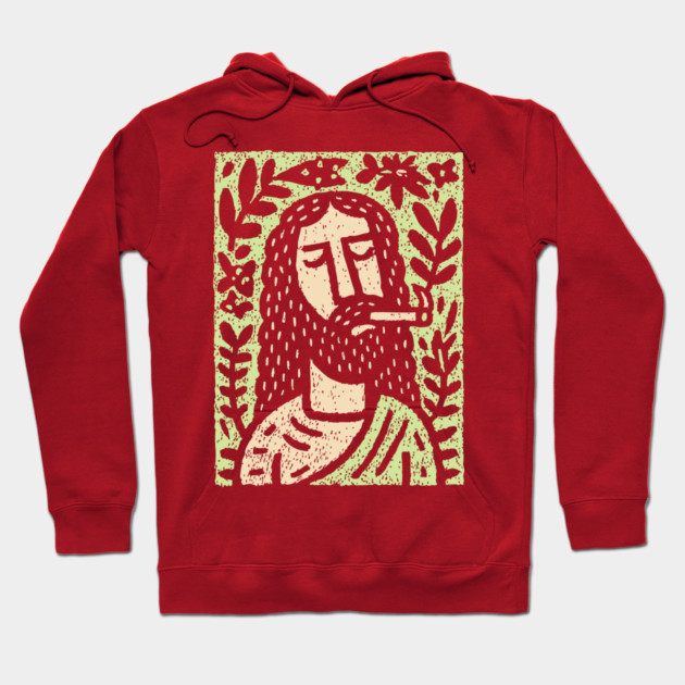 Meditative Jesus | Sacred Herbal Sacrament Hoodie by TuncGK