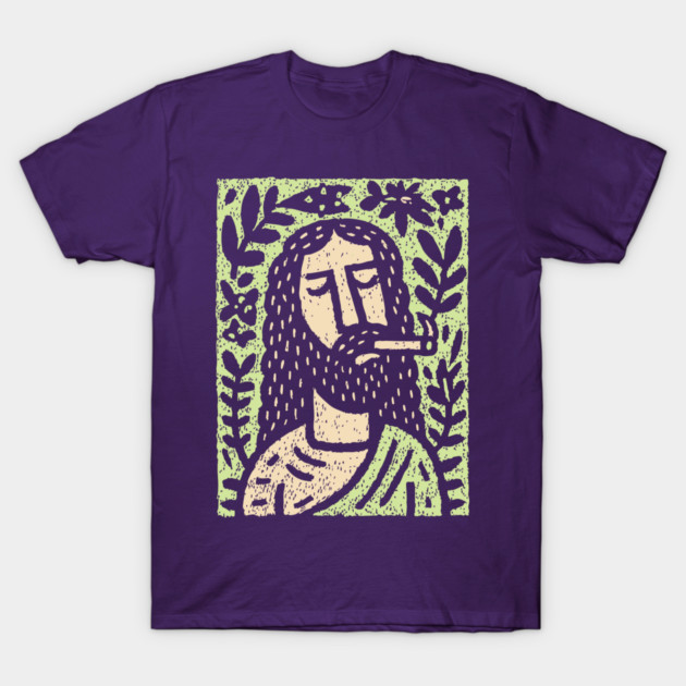 Meditative Jesus | Sacred Herbal Sacrament T-Shirt by TuncGK