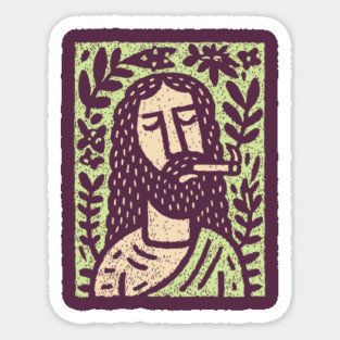 Meditative Jesus | Sacred Herbal Sacrament Sticker