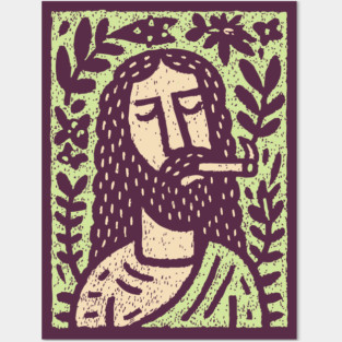 Meditative Jesus | Sacred Herbal Sacrament Posters and Art