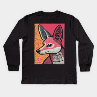 Anubis Inspired Jackal | Egyptian Underworld Guide Kids Long Sleeve T-Shirt