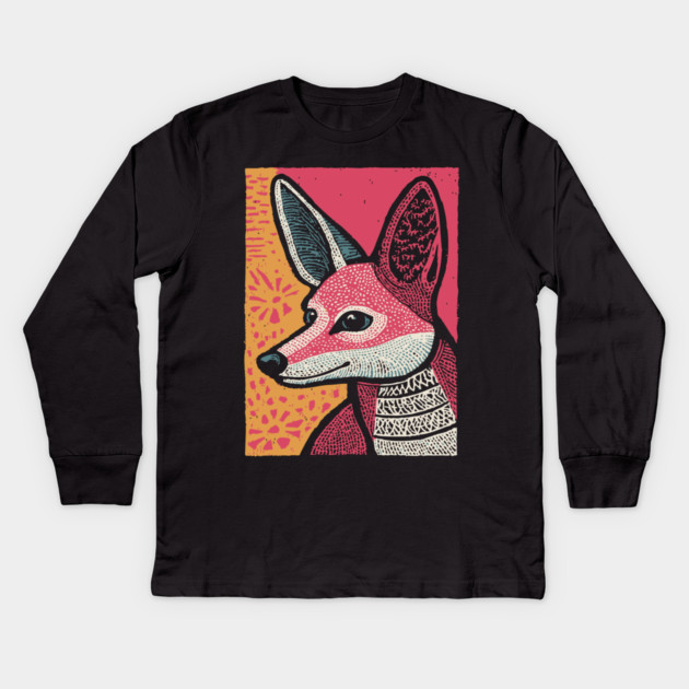 Anubis Inspired Jackal | Egyptian Underworld Guide Kids Long Sleeve T-Shirt by TuncGK