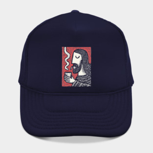 Contemplative Holy Man | Sacred Pipe Ritual Hat
