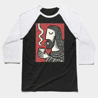 Contemplative Holy Man | Sacred Pipe Ritual Baseball T-Shirt