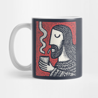 Contemplative Holy Man | Sacred Pipe Ritual Mug