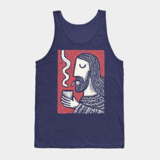 Contemplative Holy Man | Sacred Pipe Ritual Tank Top