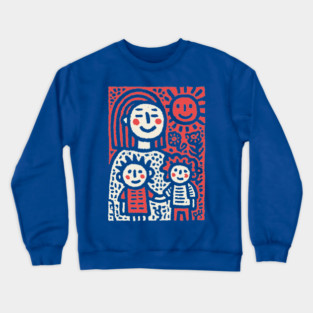 My First Day of School | Kids Crayon Drawing Crewneck Sweatshirt