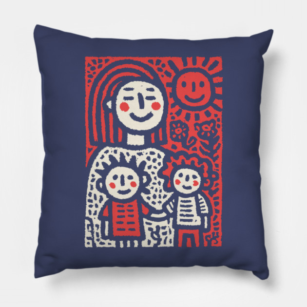 My First Day of School | Kids Crayon Drawing Pillow by TuncGK
