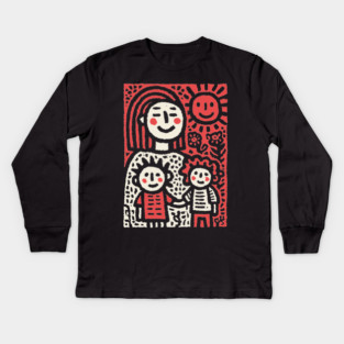 My First Day of School | Kids Crayon Drawing Kids Long Sleeve T-Shirt