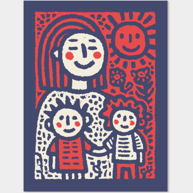 My First Day of School | Kids Crayon Drawing Wall Art by TuncGK