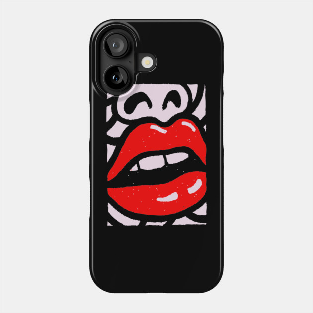 Bold Pop Art Lips | Retro Glamour Graphic Phone Case by TuncGK