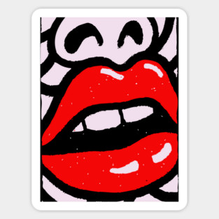 Bold Pop Art Lips | Retro Glamour Graphic Magnet