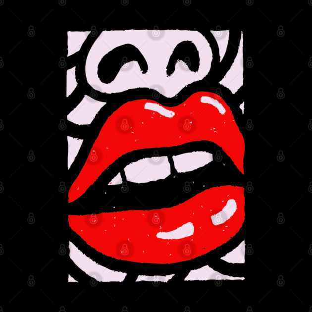 Bold Pop Art Lips | Retro Glamour Graphic by TuncGK