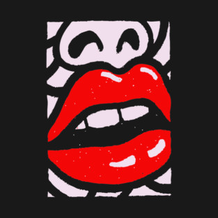 Bold Pop Art Lips | Retro Glamour Graphic T-Shirt