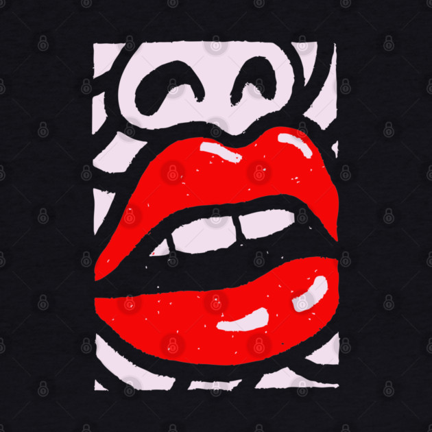 Bold Pop Art Lips | Retro Glamour Graphic by TuncGK