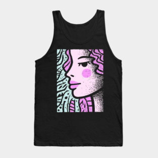 Vaporwave Mermaid | Pastel Siren Aesthetic Tank Top