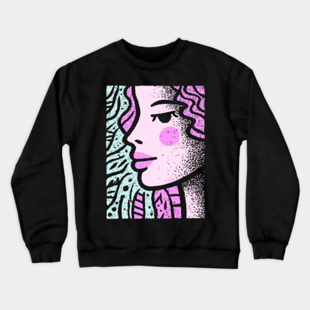Vaporwave Mermaid | Pastel Siren Aesthetic Crewneck Sweatshirt by TuncGK