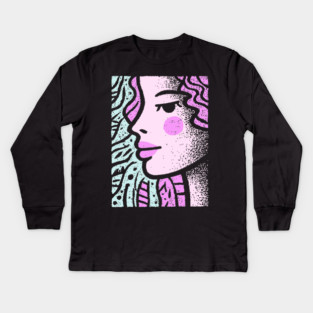 Vaporwave Mermaid | Pastel Siren Aesthetic Kids Long Sleeve T-Shirt