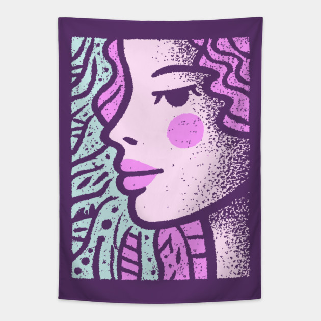 Vaporwave Mermaid | Pastel Siren Aesthetic Tapestry by TuncGK