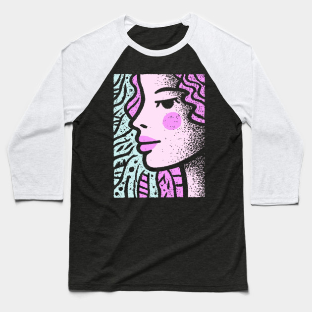 Vaporwave Mermaid | Pastel Siren Aesthetic Baseball T-Shirt by TuncGK