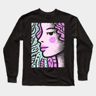 Vaporwave Mermaid | Pastel Siren Aesthetic Long Sleeve T-Shirt