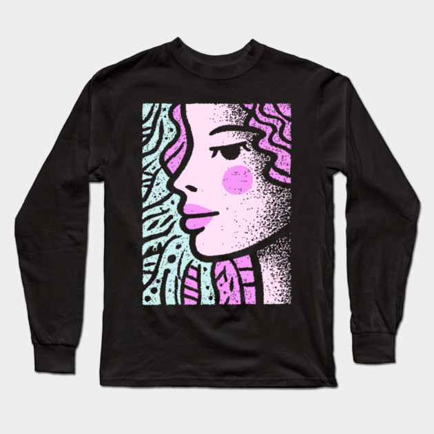 Vaporwave Mermaid | Pastel Siren Aesthetic Long Sleeve T-Shirt by TuncGK