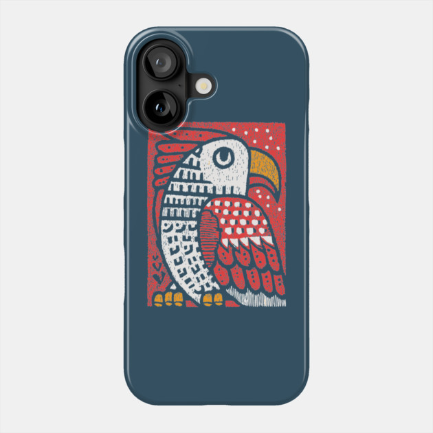 Folk Art Eagle | Whimsical Bird of Prey Phone Case by TuncGK