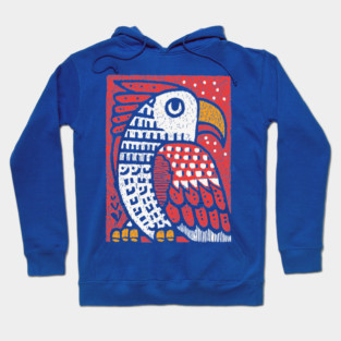 Folk Art Eagle | Whimsical Bird of Prey Hoodie