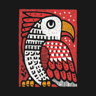 Folk Art Eagle | Whimsical Bird of Prey T-Shirt