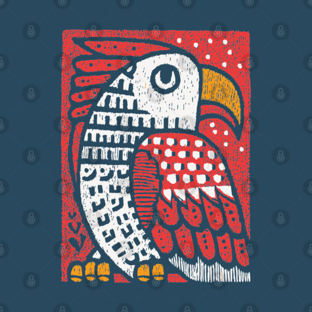 Folk Art Eagle | Whimsical Bird of Prey by TuncGK