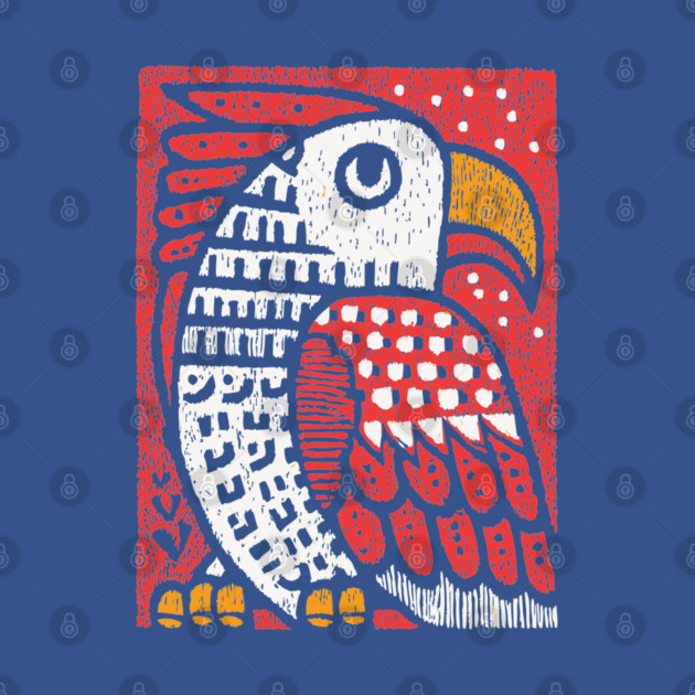 Folk Art Eagle | Whimsical Bird of Prey by TuncGK